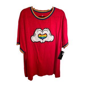 Disney Mickey Mouse Heart Hands Rainbow Collection T-Shirt (XXXL) (BNWT)